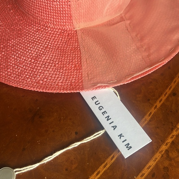 Eugenia Kim Coral Colorblock Straw Sunhat main image 5